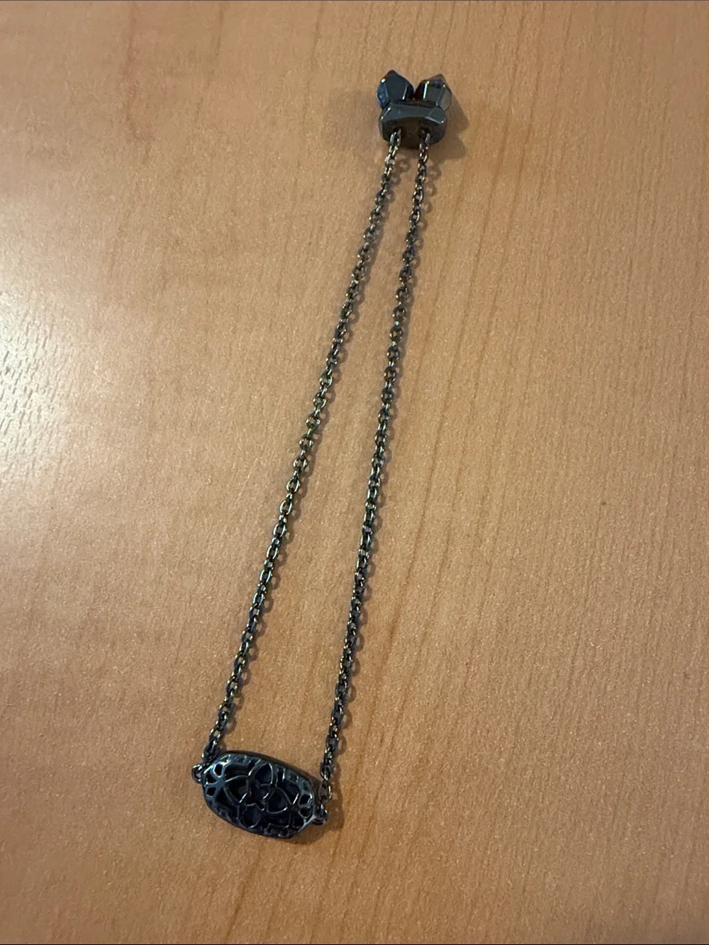 Kendra Scott Black Druzy Pendant Bracelet